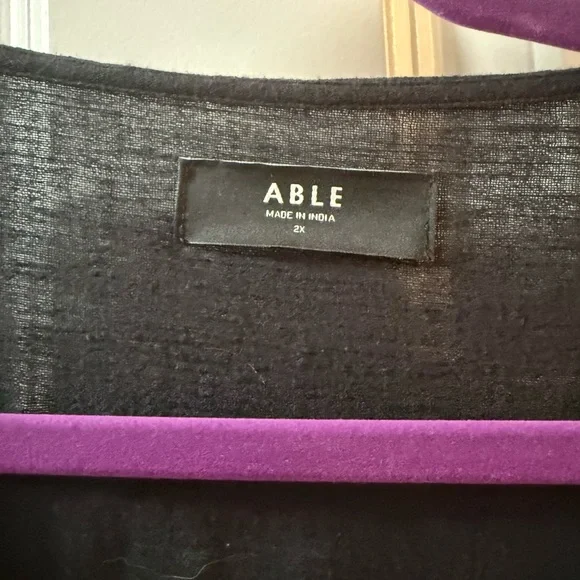 Able Black Wrap Dress - Picture 2 of 3